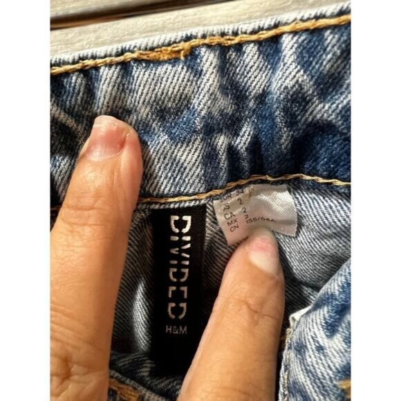 MOM Straight High Waist Denim Jeans Wash‎ Size 2 - Picture 3 of 4